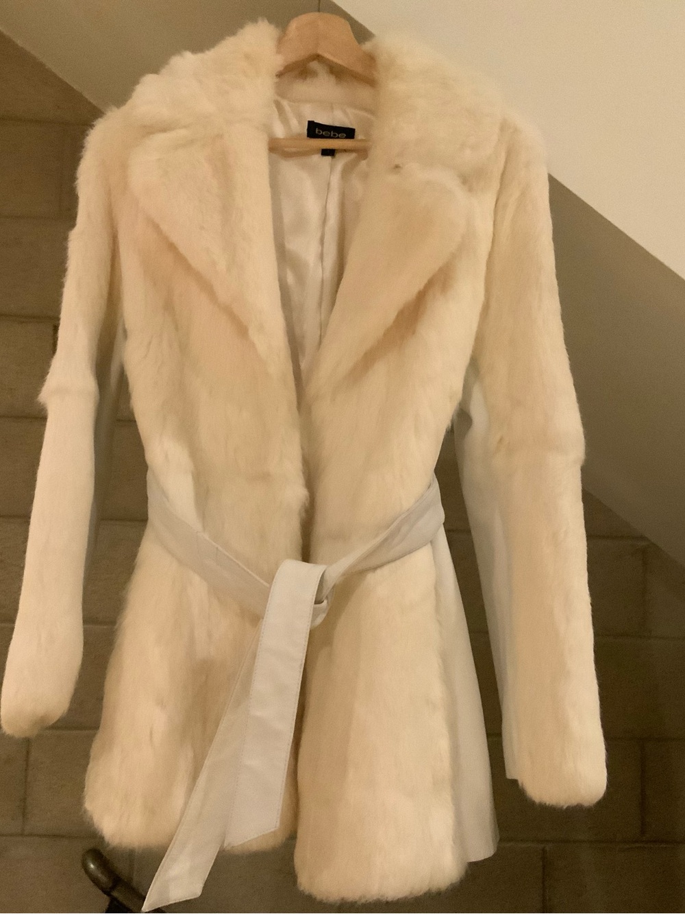 Bebe fur and leather jacket sz s - Picture 2 of 6
